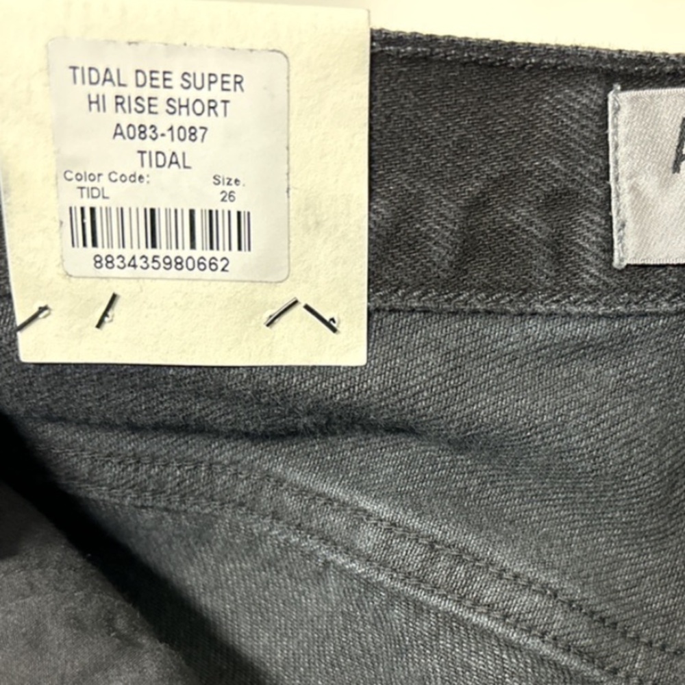 Agolde | High Rise Denim Shorts In Black | Dee Super High Rise Shorts | Sz 26 - Picture 5 of 10